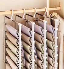2/4PC Clothes Pants Trouser Hanger, Multi Layer Storage Rack Closet Space Saver