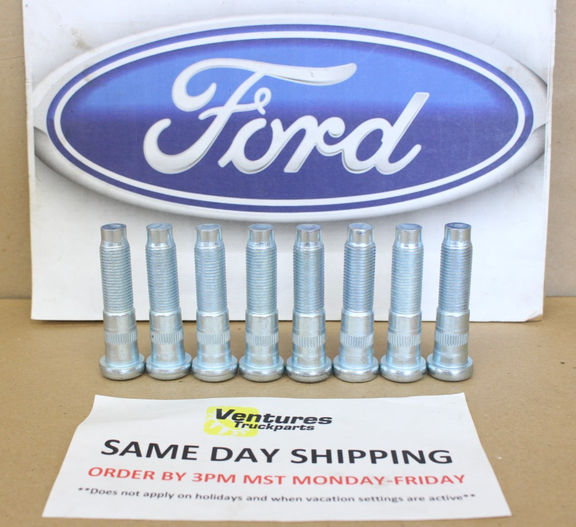 1979-1997 Ford F350 4x4 Front Axle Wheel Lug Studs 8Ea 9/16 x 18