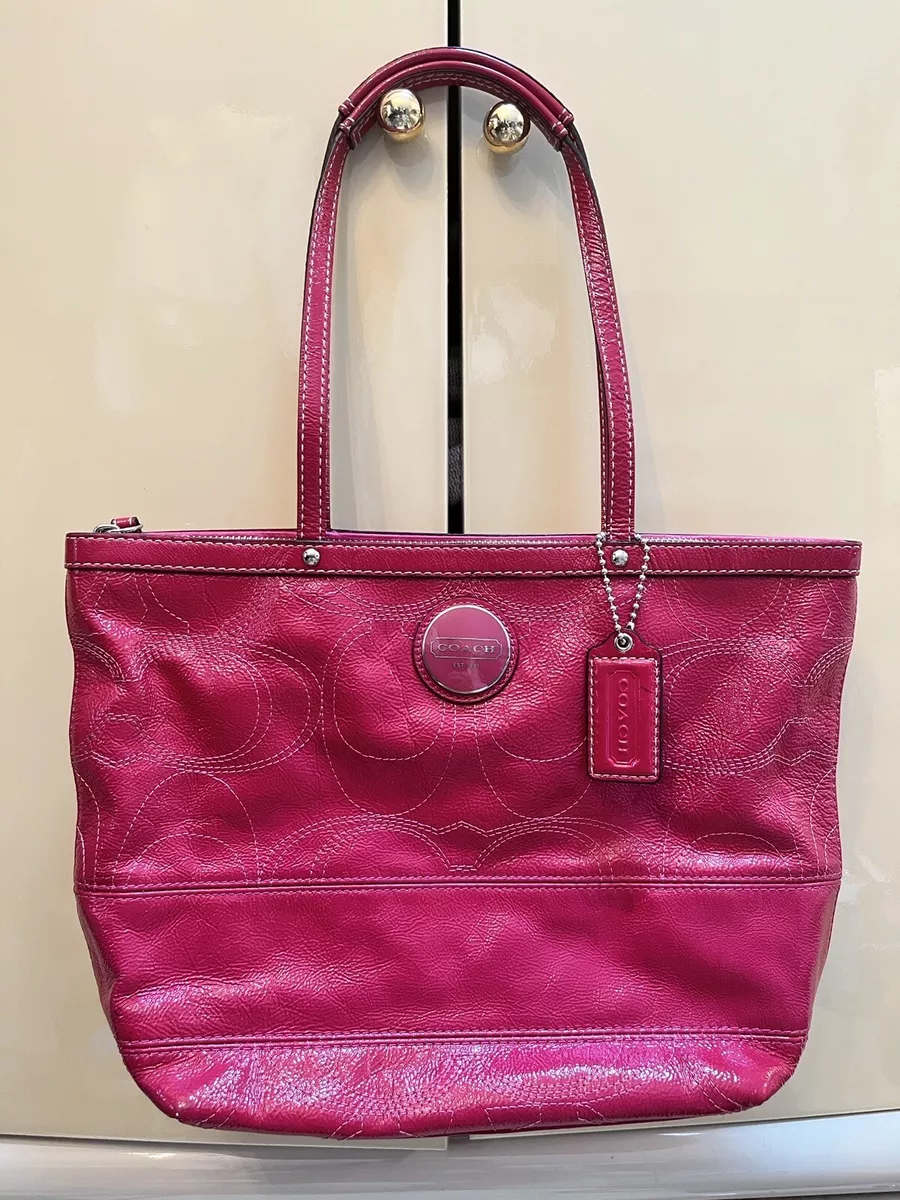 COACH Polished Pebble Leather Taylor Tote in Pink | Lyst