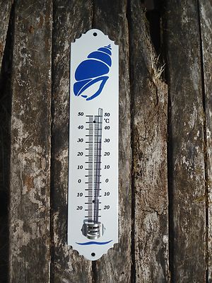 EMAILLE THERMOMETER Muschel EXT/INT NEU ECHTE EMAIL 800°C Fabr. FRANKREICH