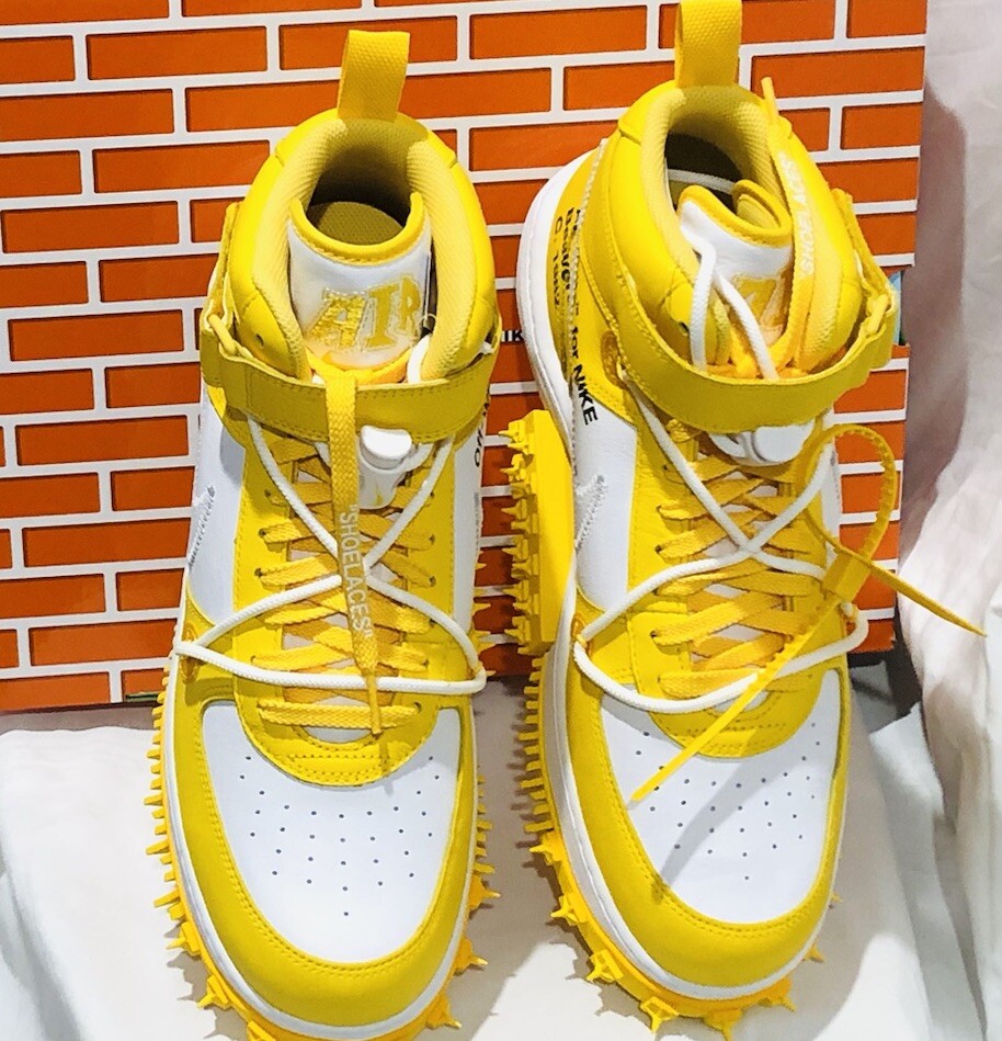 Size 12 - Nike Air Force 1 Mid SP x Off-White Varsity Maize