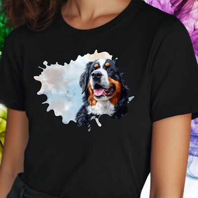 Frauen T-Shirt Berner Sennenhund Motiv Baumwolle Größe S bis 3XL