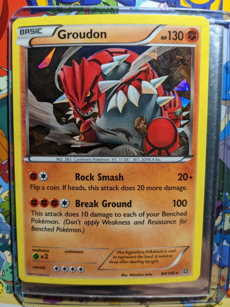 Groudon 84/160 - Primal Clash - Shattered Glass Holo Rare