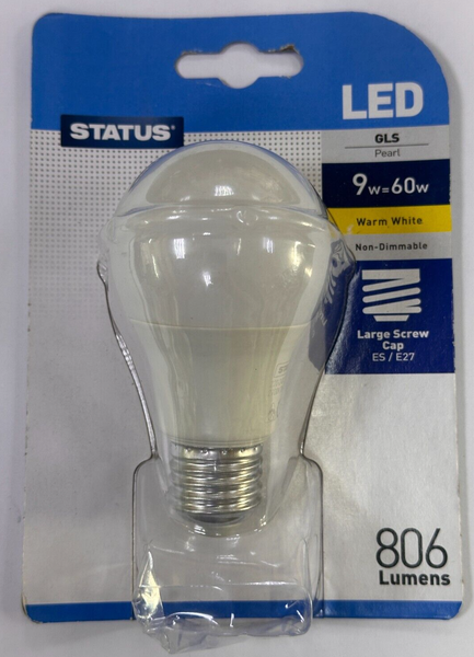 1X 9W (=60W) LED GLS A60 GlüHbirnen, Es, E27, Edison Schraube, 2700K Lampen-image