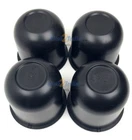 (4) Black Trailer Wheel Hub Center Cap 3.125" diameter Travel Trailer, Camper RV