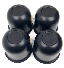 (4) Black Trailer Wheel Hub Center Cap 3.125" diameter Travel Trailer, Camper RV