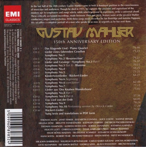 Gustav Mahler: The Complete Works | Mint (M) CD (2010) - Imagen 2 de 5