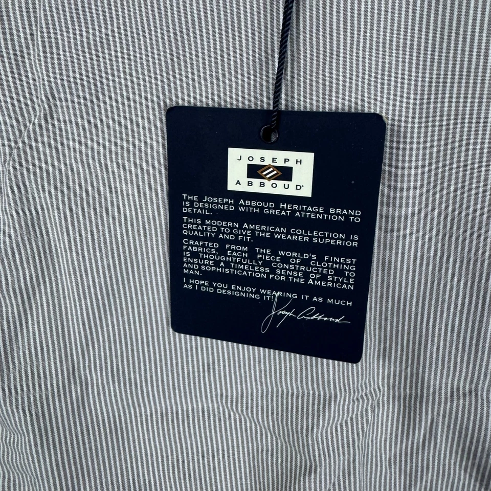 Nuevo con etiquetas Pantalones Cortos Joseph Abboud Para Hombre 48 Gris Rayas Exterior Senderismo Ropa Foto 4 de 4