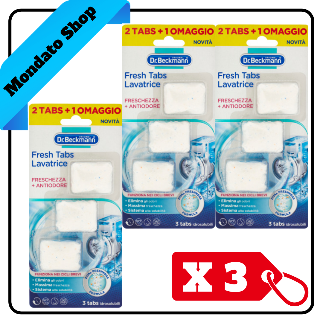 DR. BECKMANN PASTIGLIE LAVATRICE FRESH TABS 20 GR (X3)