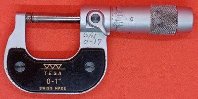 Tesa Model 2G 2080 Outside Micrometer 0-1''