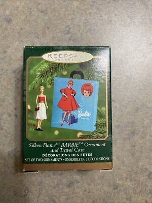Silken Flame Barbie Ornament and Travel Case Hallmark 1999