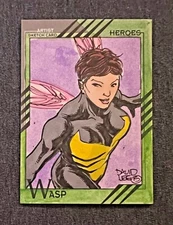 2015 Marvel Retro WASP David Lee Sketch Card #56 Base Art Insert