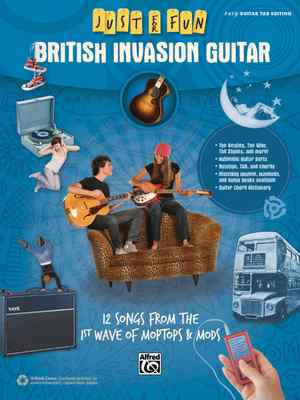 JUST FOR FUN BRITISH INVASION GUITAR EASY GUITAR TAB MUSIC BOOK BRAND NEW SALE