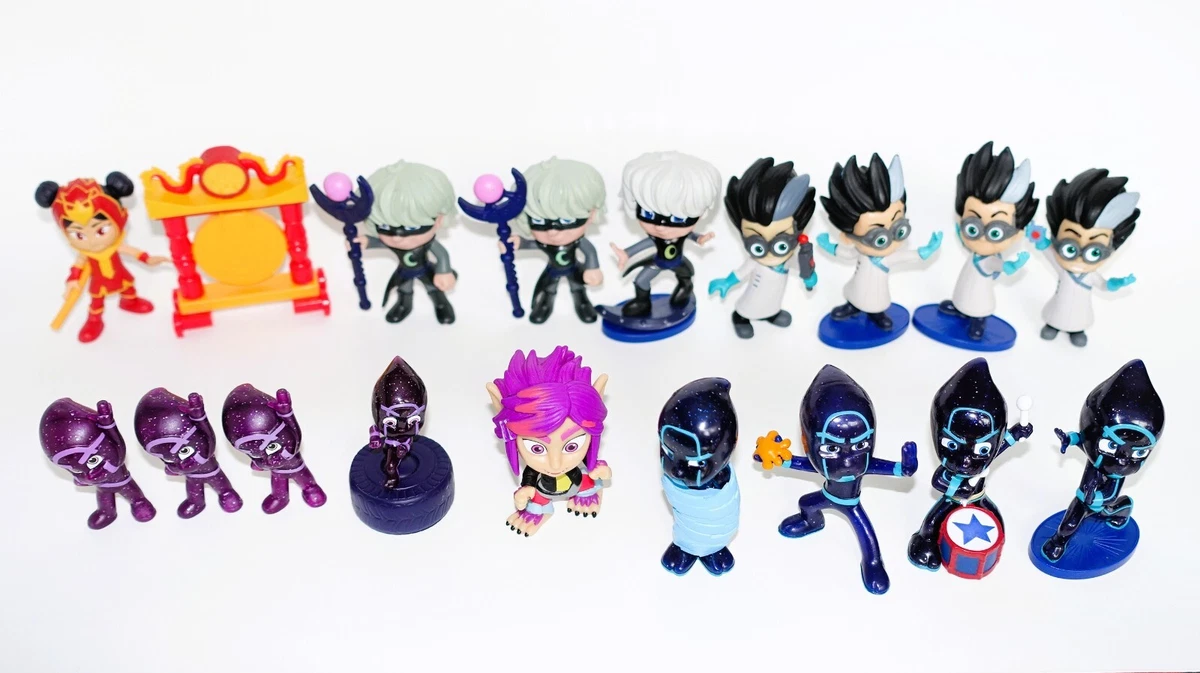 Set Figure PJ Masks Gekko E Night Ninja: Gekko Mobile Con Luci, Giocattolo Per Bambini 3+ Anni