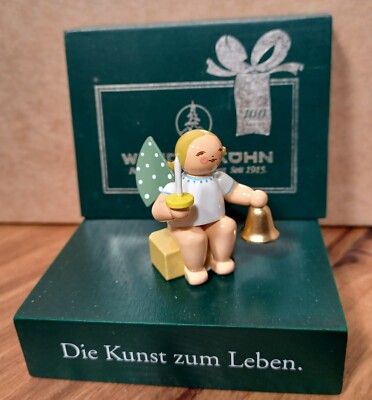 Wendt und Kühn Engel, klein, mit Glocke und Licht 650/k/53a Orchesterengel NEU