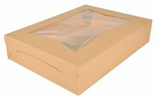 Southern Champion Tray 23133K Kraft Paperboard Lock Corner Window Brown 