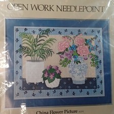 Vintage Something Special Needlepoint Kit 30391 China Flower Picture 22"×18"