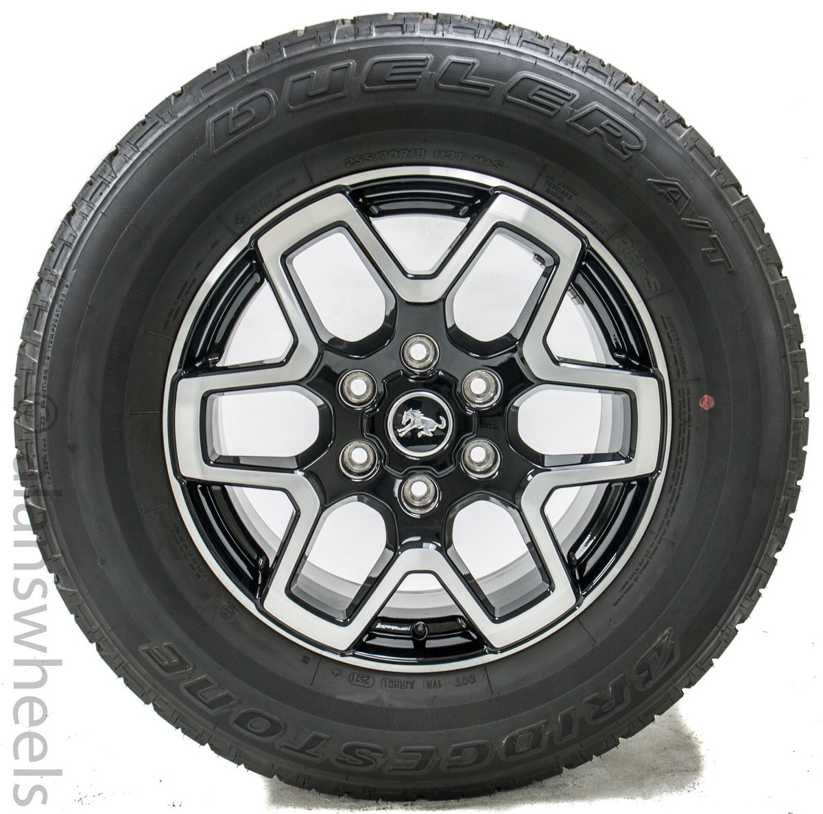 5 New 2021-24 Ford Bronco 18” Black machined Factory OEM Wheels