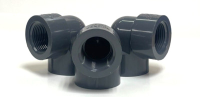 LASCO D2464 1'' SCH 80 PCVI NSF-PW 90° ELBOW PIPE FITTING *LOT OF 3*