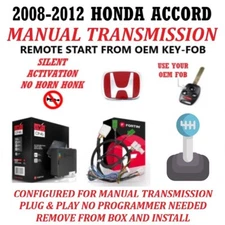 Plug & Play Remote Start Kit fits 2008-2012 HONDA ACCORD  MANUAL TRANSMISSION