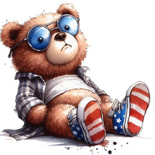 Wandtattoo Aufkleber Lustiger Teddy Wandaufkleber 18X18 cm Groß