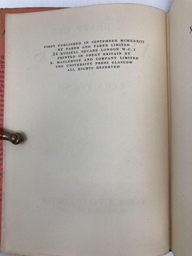 A Draft of XXX Cantos by Ezra Pound First 1st Edition VG HC 1933 - Picture 5 of 8