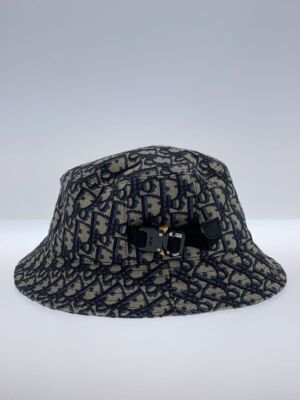 Christian Dior Hat Oblique Bucket with Roller M Silk Navy Christian Dior Hat Oblique Bucket with Roller M Silk Navy