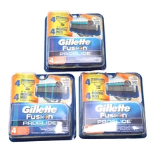 NEW Gillette FUSION Proglide Razor Blade Refills 3 PACK x 4=12 Cartridges