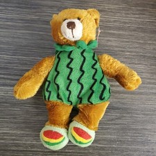 Plushland Watermelon Teddy Bear Bean Bag Plush 8" Stuffed Animal March Of Dimes