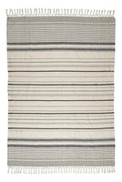 Teppich LäUfer Grau Natur Gestreift 120X180Cm Baumwolle Ib Laursen 6440-00