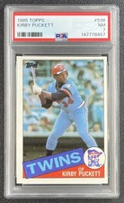 KIRBY PUCKETT PSA 7 1985 TOPPS #536 ROOKIE RC TWINS 8457