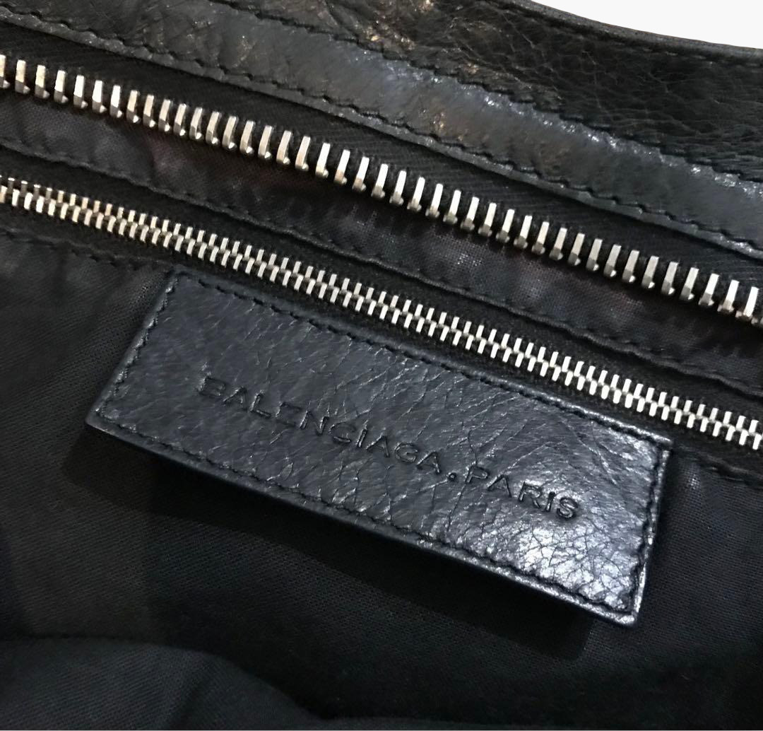 Auth Balenciaga Giant City Black Leather 2Way Shoulder Handbag 204529 Y2K thumbnail 11