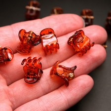 Doll Claw Hair Clips 24Pk Tiny Brown 1:6 Scale for Miniature Doll Styling, 1cm