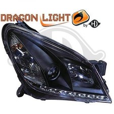 Diederichs Design Scheinwerfer Set klarglas/schwarz Led für Opel Astra H 04-09