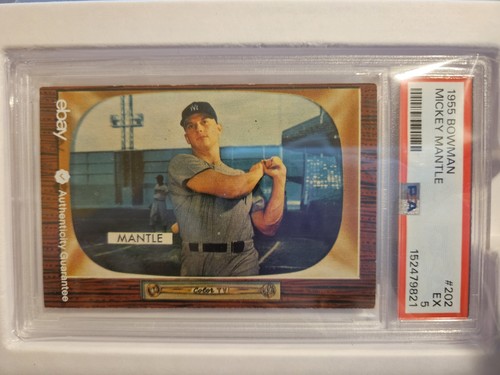 1955 Bowman - Mickey Mantle PSA5 EX #202