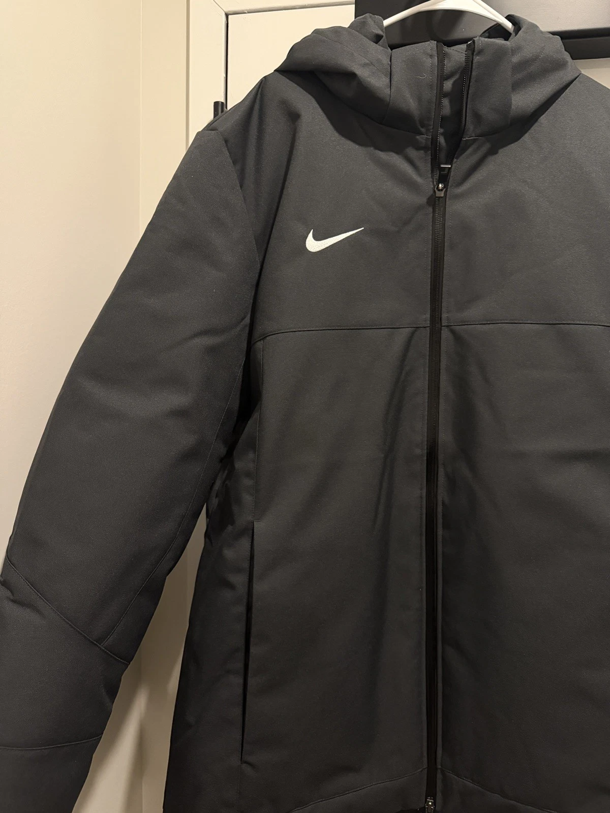 Nike 550 Down Parka Size L Dark Gray Puffer Winter Jacket - product detail image 2