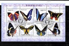 GUINEA-BISSAU 2006 BUTTERFLIES CTO USED RECENT SOUVENIR SHEET PICTORIAL STAMP