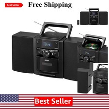 All-in-One Bluetooth Music System: CD, Cassette  FM Radio for Every Occasion