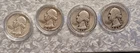 🔥 1940-64 Washington Quarter 90% Silver Circulated $1 Face Value 4 Quarters🔥