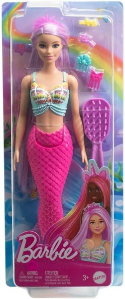 Barbie A Touch Of Magic Meerjungfrau Puppe Langes Pinkes Haar ZubehöR HRR00-image