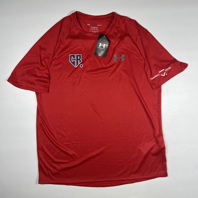 Red World Baseball Classic Qualifier Czech Republic Baseball Team Issued Shirt L