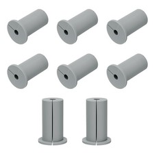 8Pcs Wall Grommets for Cables 1 Inch Cable with 7.5mm Hole, Silicone Grey