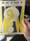 C 1952/later JONI JAMES Pop Sheet Music WHY DON’T YOU BELIEVE ME