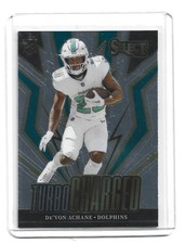 2023 Panini Select Devon Achane Turbo Charged Rookie RC #TUR-DAC Dolphins
