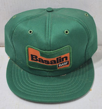 Vintage Basalin Basf Truckers Patch Snapback Hat Farm Seed Herbicide Ag 80s