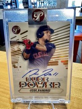 2022 Topps Pristine Pure Power #PP-17 Jose Ramirez Gold Refractor 8/50