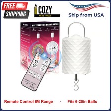 Disco Ball Motor with Remote 1-30 RPM 3 Speeds 2-Way Rotation 0.5/1/2H Timing