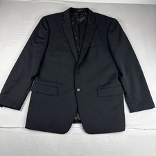 John Varvatos Soho Fit Mens Black Blazer 44R Wool Double Vented office business