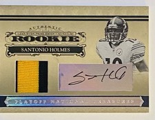 2006 Playoff National Treasures Santonio Holmes 23/49 Autograph Jersey Steelers