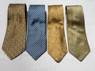 Lot of 4 Robert Talbott Mens Ties Silk Hand Sewn Best of Class Studio Geometric